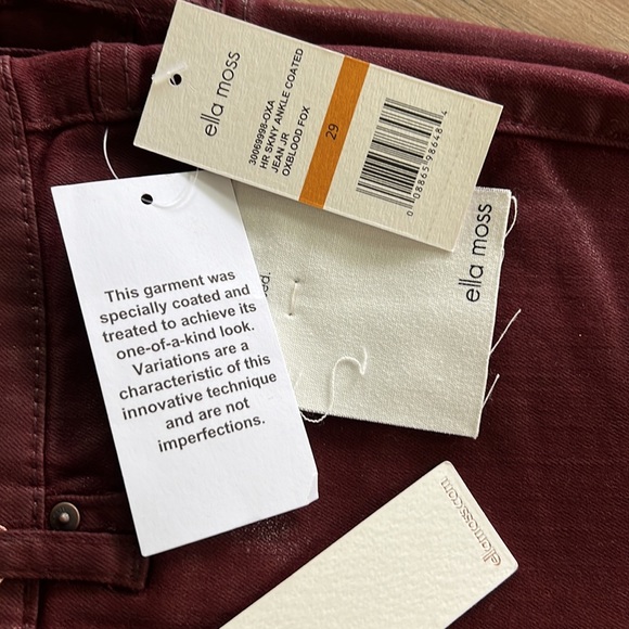 Oxblood skinny high rise ankle coated pants - Picture 8 of 8